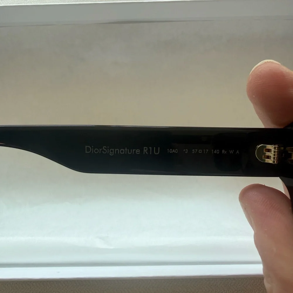 Dior Black Round Women's Sunglasses with Gold Accents